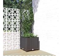 LE SHOP Jardinière avec treillis Noir 40x40x136 cm PP 130113 - Haute qualité