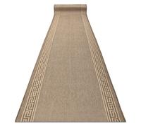 Le tapis de couloir SIZAL SION 20446 Cadre recque tissé à plat beige 70 cm 70x130 cm