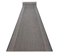 Le tapis de couloir SIZAL SION 20446 Cadre recque tissé à plat gris 100 cm 100x1400 cm