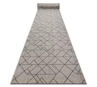 Le tapis de couloir SIZAL SION 6051 Géométrique tissé à plat gris 70 cm 70x1250 cm