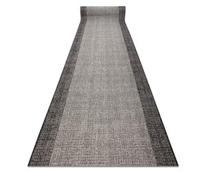 Le tapis de couloir SIZAL SION 6053 Cadre tissé à plat noir 80 cm 80x430 cm