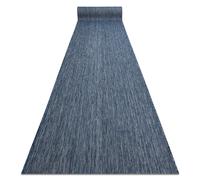 Le tapis de couloir SIZAL SION Mélange tissé à plat bleu foncé 70cm 70x460 cm
