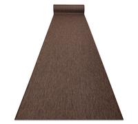 Le tapis de couloir SIZAL SION Mélange tissé à plat marron 80cm 80x850 cm