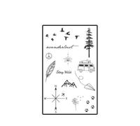 Le Tatouage Temporaire D’arbres Et D’avions En Papier Dure Jusqu’à 15 Jours, Autocollant Semi-permanent Imperméable