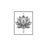 Le Tatouage Temporaire Lotus Mandala Dure Jusqu’à 15 Jours, Autocollant Semi-permanent Imperméable