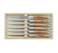 Le thiers 6872 Coffret 6 couteaux table par GOYON-CHAZEAU « Avantage » 23 cm, forgés à chaud, acier X46CR13, manche olivier.