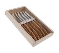 Jean Dubost Le Thiers couteau de table bois d'olivier 6 pcs.