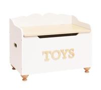 Le Toy Van – Coffre de rangement pour jouets TV606 – en bois Montessori 68×43×53 cm – Blanc