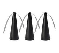 Le ventilateur anti-mouches éloigne les mouches et insectes votre nourriture profitez d'un repas en plein air 3pc - noir Noir G