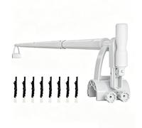 LEADZM Enrouleur de Bâche de Piscine Professionnel en Aluminium Premium,Système d'enroulage pour Bâche Solaire,1,5-4,8 m,Installation Fixe, Dimensions de l'ouverture : 30-48 mm,Blanc