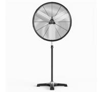 LEADZM Industriel Ventilateur sur pied 3 pales,Hauteur réglable,3 Vitesses,80° Oscillation horizontale,Brasseur d'Air Puissant pour Maison, Bureau, Atelier et Chantier (66cm 12000 m³/h)