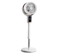 LEADZM Ventilateur sur Pied Silencieux Circulateur, Oscillation 90°+80°, 62-115 cm Hauteur Réglable,3 Vitesses, Minuterie 12 h