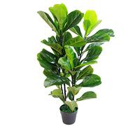 Leaf Design UK Pot de Fleurs artificielles en Plastique Noir 90 cm
