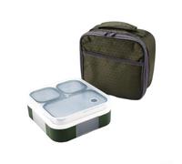 Leak- Box Boîte à déjeuner en acier inoxydable 3 compartiments | Plateau en acier inoxydable avec couvercle anti-fuite et cuillère, parfait pour les repas quotidiens.