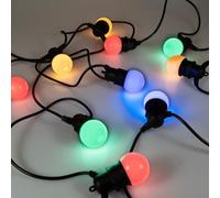 Guirlande guinguette led 4,5 m multicolore - solaire et secteur