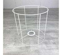 Lealoo Armature Ronde Blanche pour Abat-Jour, Hauteur et Diam. 20 cm, Diam. Douille E27, 38mm