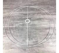 Lealoo Grand Set d'Ossature Diamètre 80cm pour Suspension ou Abat-Jour, Anneaux Ronds Epoxy Blanc, pour Douille diam 40mm E27