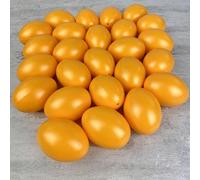 Lealoo Lot 25 Oeufs en Plastique Orange clémentine, Hauteur 6 cm, déco de Pâques et Chasse aux Oeufs
