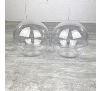 Lealoo Lot 5 Boules Plastique Ø 9 cm à Fond Plat sécable, Contenants Cristal Transparent séparable