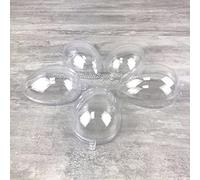 Lealoo Lot 5 Oeufs Plastique Cristal Transparent séparable 10 cm, Contenants Alimentaire sécable