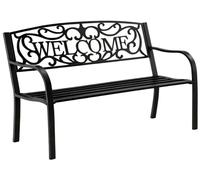LEAN 29322 Banc de jardin en métal 127 × 61 × 87 cm, noir