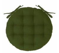 Galette de chaise ronde vert kaki D38cm - Atmosphera Créateur d'intérieur