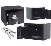 Leantoys Home Coffre-fort à clés en acier noir 35 x 25 x 25 cm