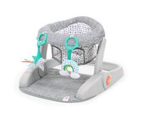 Learn-to-Sit - Fauteuil bébé évolutif 2 positions, siège de sol portable avec jouets sensoriels, unisexe, 4 à 12 mois, gris