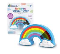 Learning Resources Minuteur Arc-en-Ciel Enfants, Minuteur Visuel Calme et Sensoriel, 5 Durées Réglables, Aide à la Gestion du Temps et des Transitions, Maison ou Classe, 3 Ans+