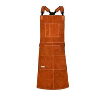 LeaSeek Tablier soudeur cuir vachette 6 poches anti-chaleur et ignifuge | Tablier de soudeur, 6 poches, Marron, Pour jardinage,forgeron,barbecue, Pour homme et femme