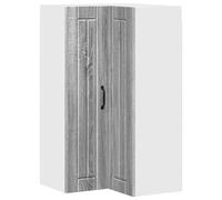 Leasha Meuble d'angle Haut de Cuisine, Armoire Murale Élément Haut de Cuisine Lucca Sonoma Gris 57x57x100 cm