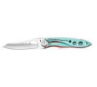 Leatherman Skeletool KB, Bleu/Rose | Couteau de Poche Noir avec Lame en Acier Inoxydable et Décapsuleur