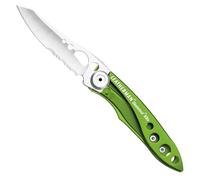 Leatherman Skeletool KB - Couteau de Poche Noir avec Lame en Acier Inoxydable et Décapsuleur - Vert