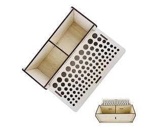 Leatherworking Tool Rack - Wooden 26x22x10cm 500g | 2 Slots 103 Holes Tool Stand | Organizer For Leatherworking Punch Tools And Workshop Storage And Hello To Easy Access