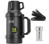 LEBENLANG thermos café 1,5 litre - 24h au chaud & In obelet | Passoire à thé & sangle de transport I Bouteille isotherme inox I Termos cafe Bouteilles isothermes Termo Termosse