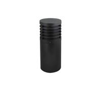 L'ebenoid - Borne exterieure fluo 23W fonte d'alu anthracite Ø 180mm H450mm antivandale lampe E27 372lm 230V IK10 IP55 ILO EBENOID 079881