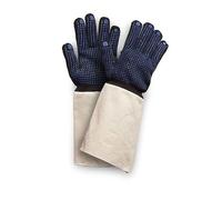 LEBON GTA/D/M/COT/SD Gant de Protection Chaleur, Multifonction aimanté (Barbecue, Cuisine, Cuisson, Grill, cheminée...). 1 Paire - Taille Unique - Coloris Noir et Bleu