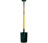 Leborgne, Bêche à rebord manche novagrip béquille 90 cm, Tête Acier Trempé, Bord Arrondi, Repose-Pieds, Douille robuste, Conseillées pour les sols légers ou peu collants, sans cailloux