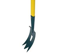 Leborgne Binette Trident Naturovert Manche 150 cm Lame Acier Trempé 10 cm | Désherbage intensif sans se courber - Poignée ergonomique - 30 % d'effort de serrage en moins - Repose-pieds