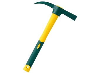 Leborgne Clef à Bouche 0,6 kg Novagrip Acier Forgé Jaune Plaques d'Égout | Côté bec pour soulever les plaques, côté marteau pour dégager les bords - Manche tri-matière antidérapant