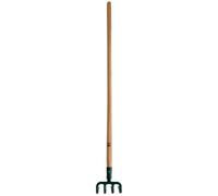 Leborgne – Croc de jardin 4 dents – Manche bois percé PEFC 130 cm – Têtes acier forgé et trempé