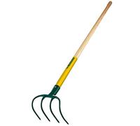 Leborgne - Croc de pépiniériste 4 dents - Têtes 16 cm en acier forgé, manche bois 130 cm