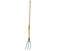 Leborgne, Fourche à Foin Douille 3 dents 26 cm Manche Bois Certifié PEFC 100%, Remplacement facile du manche, Longueur totale 160 cm, Largeur 17 cm, MatièreAcier forgé et trempé/Bois