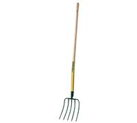 Leborgne, Fourche à Fumier/Maïs 5 dents 30 cm Manche Bois Certifié PEFC 100%, Assemblé en France, Longueur totale 168 cm, Largeur 22 cm, Matière Acier forgé et trempé/Bois