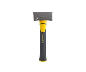 Leborgne Massette Nanovib 1,2 kg Acier Forgé Trempé Manche Anti-Vibrations | 3 surfaces pour frapper, racler et tailler - Manche tri-matière ergonomique 2 positions - Fabriquée en France