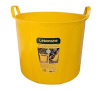 Leborgne Panier de Jardin en Polymère Souple 40L - Intérieur Gradué - Poignées Souples - Éco-Conçu avec 25% Plastique Recyclé - Transport Récoltes, Compost et Plants