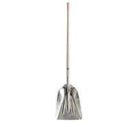 Leborgne, Pelle Aluminium Grand Modèle, pour Neige et Matériaux Légers, Manche Bois 130 cm, Largeur 37 cm, Pelle nervurée, Épaisseur de l’Alliage dural de la tête 2,1 mm, Gris