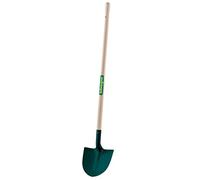 Leborgne, Pelle Ronde Tole 27 cm Manche Bois 130cm Certifié PEFC 100%, Tête en acier trempé en totalité pour une meilleure résistance à l’usure, Pour manipuler la terre, le gravier, le sable