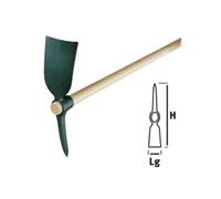 LEBORGNE - Pioche de Cantonnier Douille Ovale 2 kg Sans Manche - Outillage de Jardin - Acier Forgé et Trempé pour Terrassement et Gros Travaux - Résistante Et Efficace