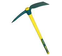Leborgne Pioche de Cantonnier 2 kg Douille Ronde Manche Novamax Forgée | Terrassement et gros travaux - Pic et panne - Manche tri-matière incassable - Fabriquée en France
